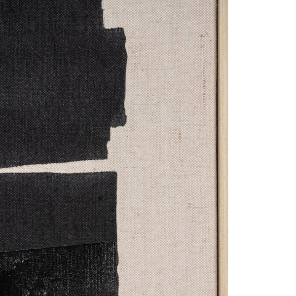 HomeRoots Echoes of Shadows Hand-Painted Brown Floater Frame Wall Art – Unique Canvas for Timeless Decor 653984