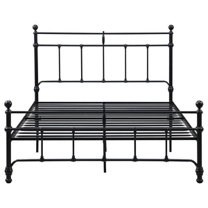 English Elm Durango Powder-coated Open Frame Queen Bed with Ornate Metal Headboard Farmhouse Loft B062P447946