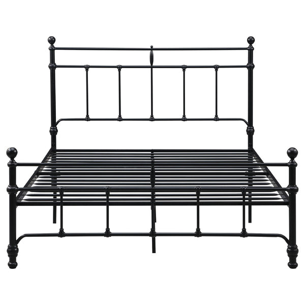 English Elm Durango Powder-coated Open Frame Queen Bed with Ornate Metal Headboard Farmhouse Loft B062P447946