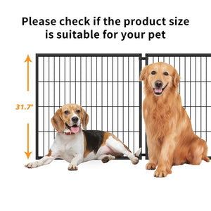 English Elm Large Iron Wire Dog Kennel with Top Cover Modular Indoor Pet Enclosure Matte Black W1820P456878