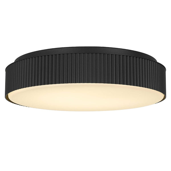 English Elm 13 Inch Matte Led Flush Mount Dimmable Ceiling Light for Bedroom Hall or Kitchen Black B370P421866