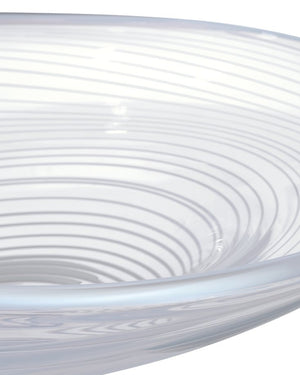 Currey & Company Bonaventure Bowl - Handcrafted Pale Gray Mouthblown Glass With Unique Swirling Striations & Opalescent Finish Gray Glass 1200-0991-currey-company