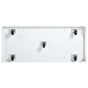 HomeRoots 49" White Wood Barn Door Rolling Kitchen Island with USB, Storage & Expandable Surface for Convenience 654026