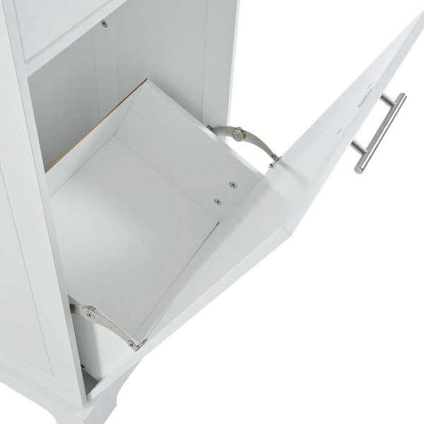 HomeRoots 49" White Wood Barn Door Rolling Kitchen Island with USB, Storage & Expandable Surface for Convenience 654026