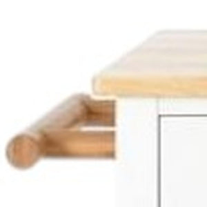 HomeRoots 51" White Wood Barn Door Rolling Kitchen Island - Versatile, Stylish, and Mobile Prep & Storage Solution 654055
