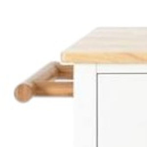 HomeRoots 51" White Wood Barn Door Rolling Kitchen Island - Versatile, Stylish, and Mobile Prep & Storage Solution 654055