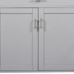 HomeRoots 39" Gray Wood Barn Door Rolling Kitchen Island with Expandable Surface & Rustic Storage Charm 654068