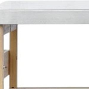 HomeRoots 50" Natural Wood Rolling Kitchen Island with Sliding Barn Door & Ample Storage for Entertaining 654073