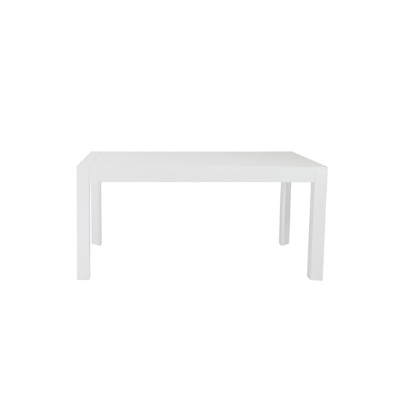 HomeRoots 63" White Wood Dining Table - Modern Versatile Design for Dining Rooms, Kitchens, or Home Offices 654238