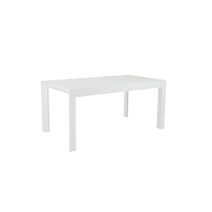 HomeRoots 63" White Wood Dining Table - Modern Versatile Design for Dining Rooms, Kitchens, or Home Offices 654238