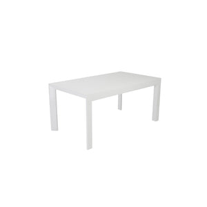 HomeRoots 63" White Wood Dining Table - Modern Versatile Design for Dining Rooms, Kitchens, or Home Offices 654238