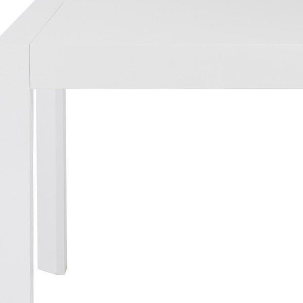 HomeRoots 63" White Wood Dining Table - Modern Versatile Design for Dining Rooms, Kitchens, or Home Offices 654238