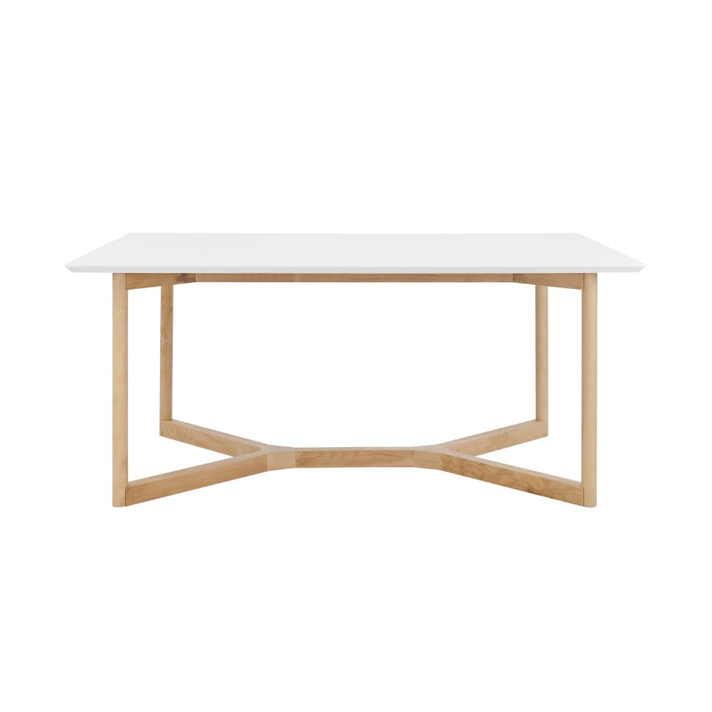 HomeRoots 63" Solid Wood Sled Base Dining Table - Stylish Two-Tone Design for Modern Dining & Versatile Use 654239