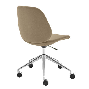 HomeRoots Taupe Adjustable Height Swivel Rolling Office Chair – Stylish Comfort & Ergonomic Design for Workspaces 654248