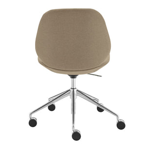 HomeRoots Taupe Adjustable Height Swivel Rolling Office Chair – Stylish Comfort & Ergonomic Design for Workspaces 654248