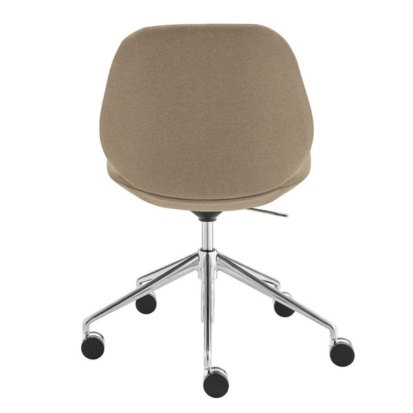 HomeRoots Taupe Adjustable Height Swivel Rolling Office Chair – Stylish Comfort & Ergonomic Design for Workspaces 654248