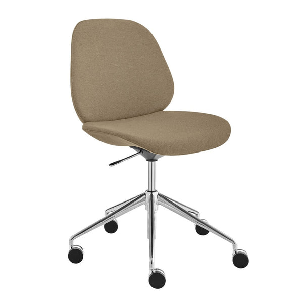 HomeRoots Taupe Adjustable Height Swivel Rolling Office Chair – Stylish Comfort & Ergonomic Design for Workspaces 654248