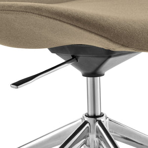 HomeRoots Taupe Adjustable Height Swivel Rolling Office Chair – Stylish Comfort & Ergonomic Design for Workspaces 654248