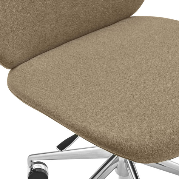HomeRoots Taupe Adjustable Height Swivel Rolling Office Chair – Stylish Comfort & Ergonomic Design for Workspaces 654248