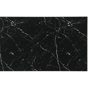 HomeRoots Five-Piece Black Faux Marble Dining Set: Modern Elegance with Comfortable Chairs for Every Occasion 654249