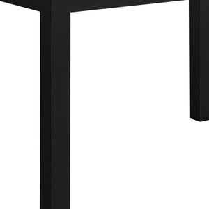 HomeRoots Five-Piece Black Faux Marble Dining Set: Modern Elegance with Comfortable Chairs for Every Occasion 654249
