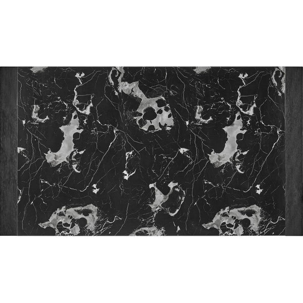 HomeRoots 68" Black Faux Marble Dining Table - Modern Elegance for Dining, Entertaining & Multifunctional Use 654251