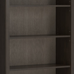 English Elm Amherst 36-Inch Solid Pine 5-Shelf Bookcase In Hickory Brown - Rustic Charm For Any Space B136P238613