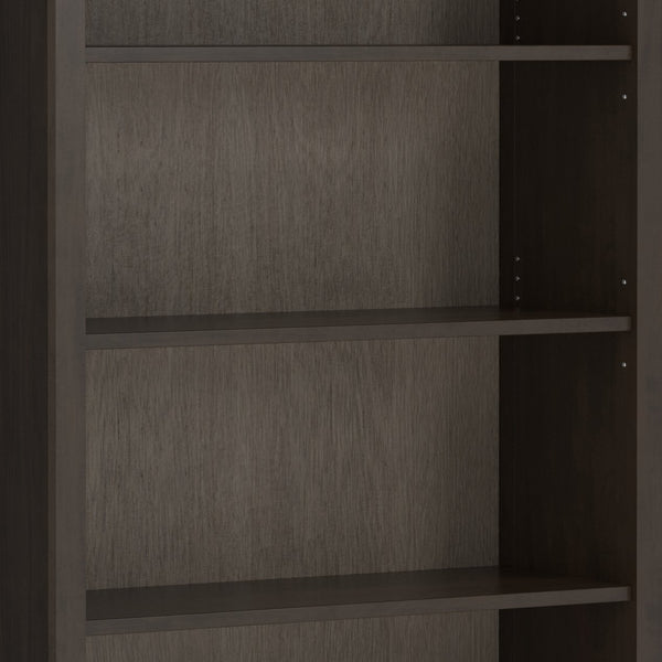 English Elm Amherst 36-Inch Solid Pine 5-Shelf Bookcase In Hickory Brown - Rustic Charm For Any Space B136P238613
