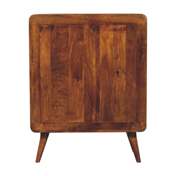 HomeRoots 38" Chestnut Solid Wood Accent Cabinet - Stylish Storage Solution with Rustic Charm & Modern Design 654270