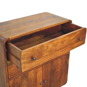HomeRoots 38" Chestnut Solid Wood Accent Cabinet - Stylish Storage Solution with Rustic Charm & Modern Design 654270