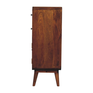 HomeRoots 38" Chestnut Solid Wood Accent Cabinet - Stylish Storage Solution with Rustic Charm & Modern Design 654270
