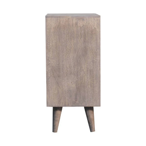 HomeRoots 26" Stone-Distressed Solid Wood Accent Cabinet - Rustic Two-Door Storage for Stylish Home Décor 654271