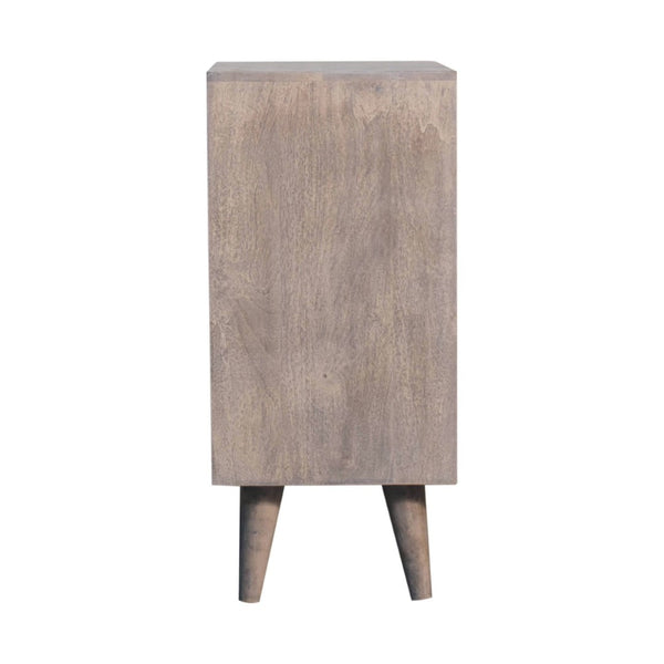 HomeRoots 26" Stone-Distressed Solid Wood Accent Cabinet - Rustic Two-Door Storage for Stylish Home Décor 654271