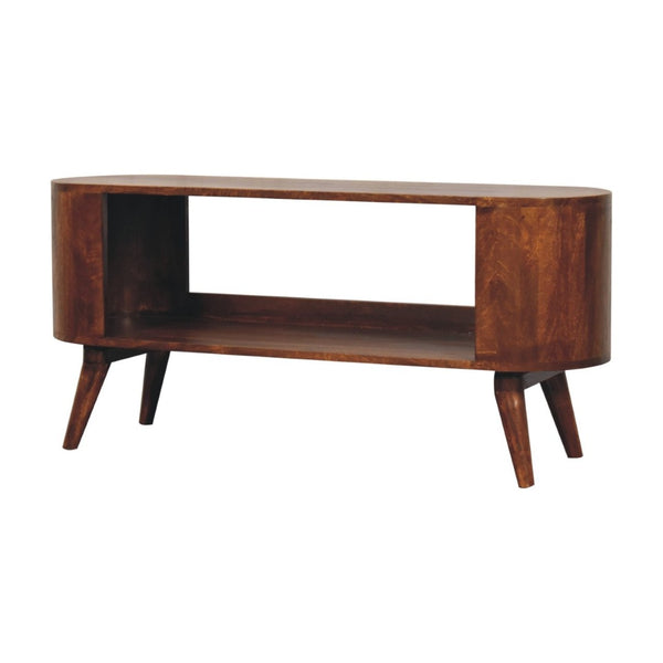 HomeRoots 20" Chestnut Solid Wood Accent Cabinet - Stylish Storage Solution for Living Rooms & Hallways 654287