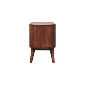 HomeRoots 20" Chestnut Solid Wood Accent Cabinet - Stylish Storage Solution for Living Rooms & Hallways 654287