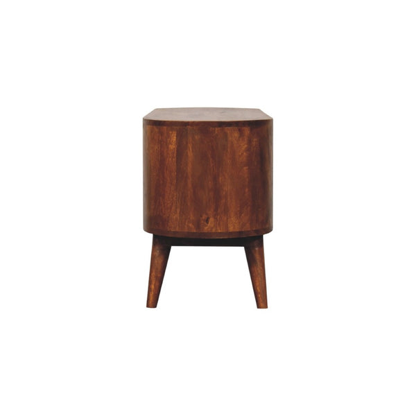 HomeRoots 20" Chestnut Solid Wood Accent Cabinet - Stylish Storage Solution for Living Rooms & Hallways 654287