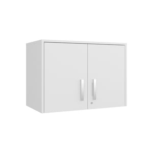 English Elm Sideways Floating Wall Cabinet Two Doors Four Shelves Minimalist Kitchen Storage B200P484464