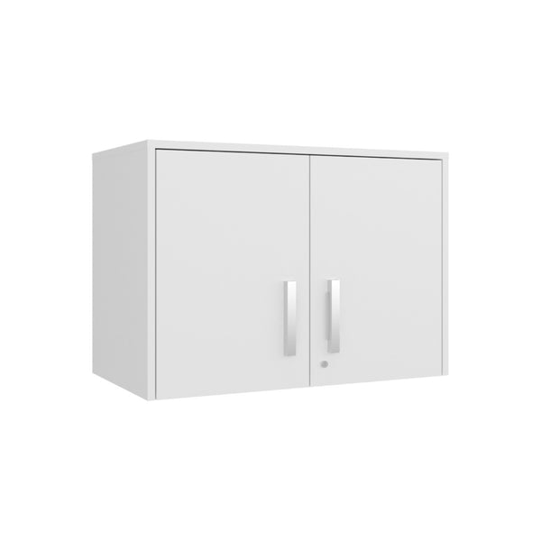 English Elm Sideways Floating Wall Cabinet Two Doors Four Shelves Minimalist Kitchen Storage B200P484464