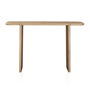 HomeRoots 52" Natural Solid Wood Console Table – Timeless Handcrafted Charm for Entryway, Living Room & More 654553
