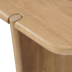 HomeRoots 52" Natural Solid Wood Console Table – Timeless Handcrafted Charm for Entryway, Living Room & More 654553