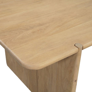 HomeRoots 80" Natural Wood Double Pedestal Dining Table - Rustic Mango Wood, Seats 8, Versatile & Stylish Design 654554