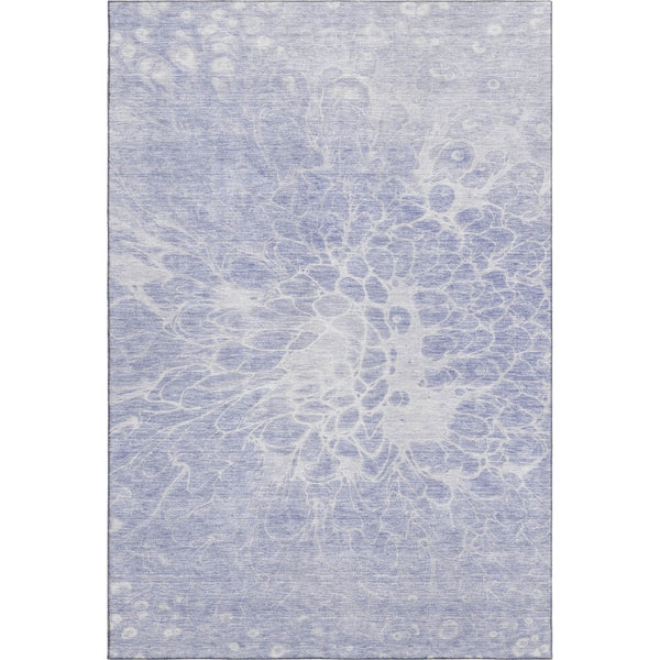 HomeRoots 9' X 12' Contemporary Lavender & Ivory Abstract Area Rug - Durable, Washable, UV Protected Design 654595