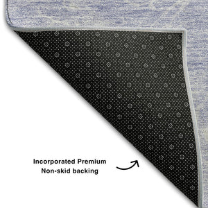 HomeRoots 10' X 14' Abstract Lavender & Ivory Area Rug - Washable, UV Protected, Durable for Busy Homes! 654596