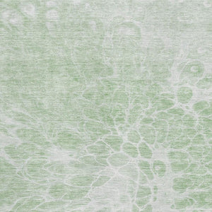 HomeRoots 9' X 12' Mint Green Abstract Area Rug - Washable, UV Protected, Durable Design for High-Traffic Rooms 654601