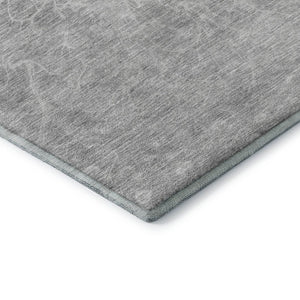 HomeRoots 10' X 14' Silver and Gray Abstract Area Rug - Washable, UV-Protected, Soft, Durable for Any Space 654620