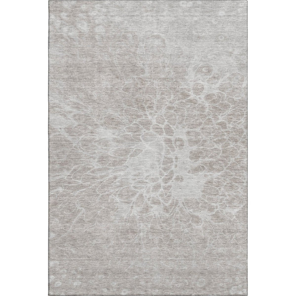 HomeRoots 10' X 14' Taupe and Ivory Abstract Area Rug - Durable, Stain-Resistant, UV Protected for Modern Homes 654626