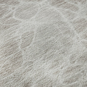 HomeRoots 10' X 14' Taupe and Ivory Abstract Area Rug - Durable, Stain-Resistant, UV Protected for Modern Homes 654626