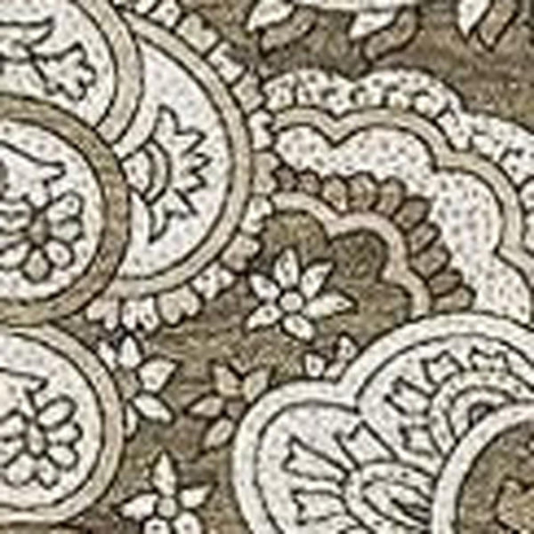 HomeRoots 9' X 12' Chocolate & Ivory Paisley Area Rug - Washable, UV Protected, Durable for Homes with Kids & Pets 654649