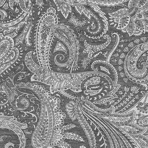 HomeRoots 10' X 14' Gray & Ivory Paisley Washable Area Rug - Stain Resistant, UV Protected & Elegant Design 654662