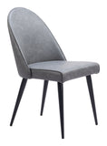 Silloth Armless Dining Chair - Set of 2 Gray 110118 Zuo Modern